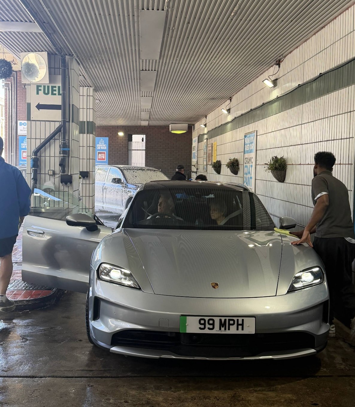 Porsche Taycan: fresh off the wash at Kensington's Car Wash